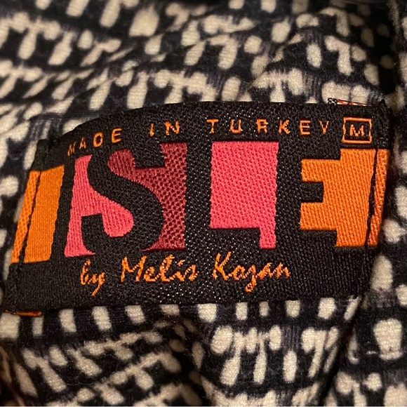 Chic Geometric Patterned Dress - Black and Orange - Picture 7 of 12